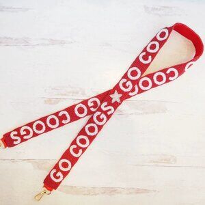 Go Coogs University of Houston Beaded Purse Strap | Houston Red Purse Strap